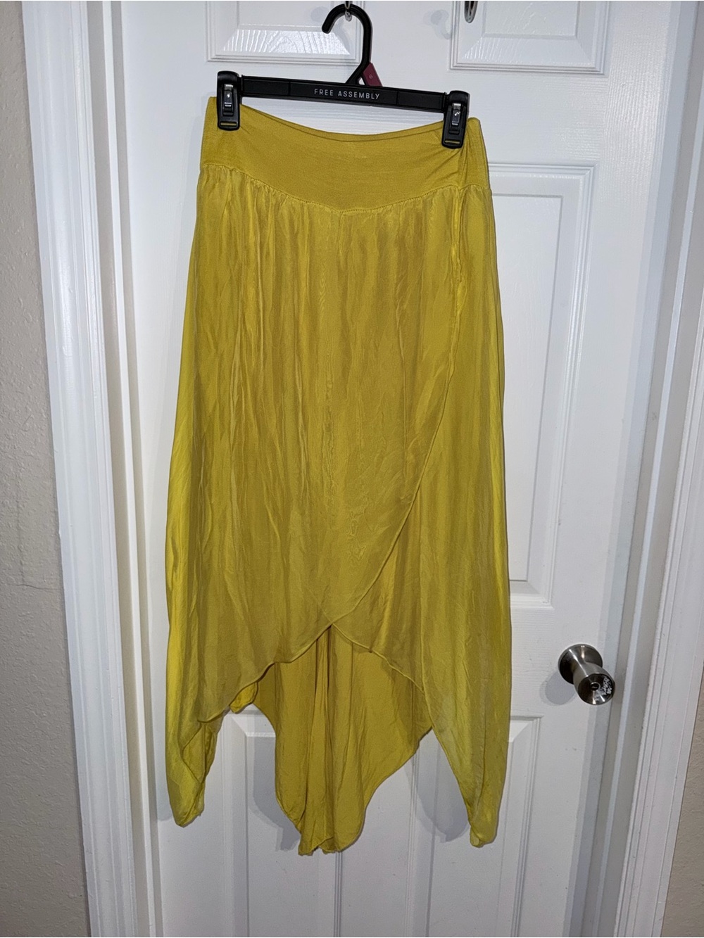 Lightweight Mustard Yellow Women's Wrap wide leg pants